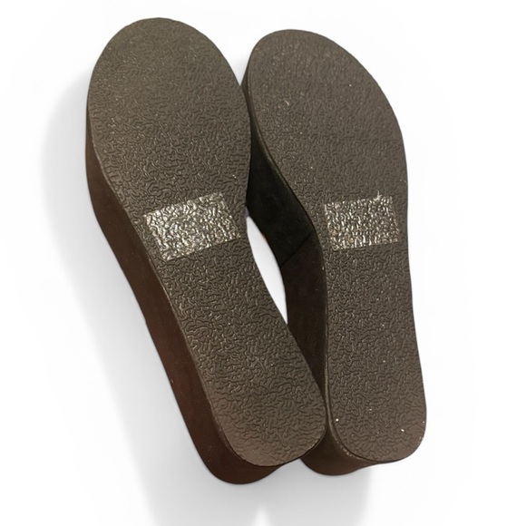 Dolls Kill x Lady Go Diva Holographic Iridescent Black Suede Platform Sandals - Picture 8 of 8